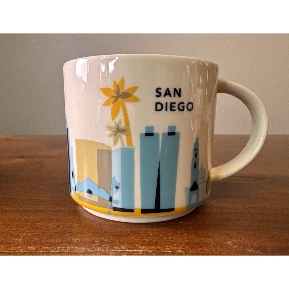 Starbucks SAN DIEGO 2015 14 Oz Coffee Cup Mug Blue YAH Series "You Are Here"